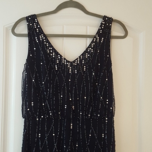 Adrianna Papell x BHLDN Beaded Blue Brooklyn Dress - Picture 2 of 5